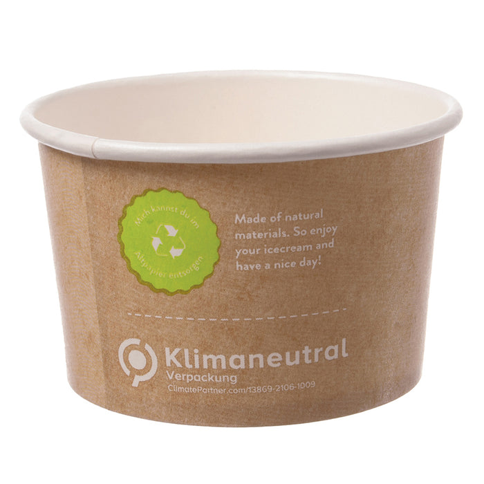 Eisbecher braun All Natural 160 ml, 4 oz - Ø 75 mm, 58 mm hoch