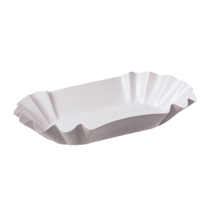 Pappschüssel / Papierschale / Salatschale Bowl Einweg weiß - 10 x 17 x 3 cm