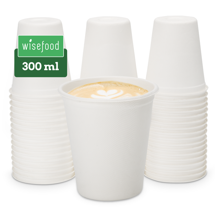To Go Kaffeebecher, 300ml, Bagasse, Ø 9 x 9,7 cm