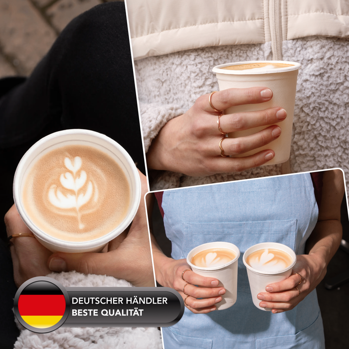 To Go Kaffeebecher, 300ml, Bagasse, Ø 9 x 9,7 cm