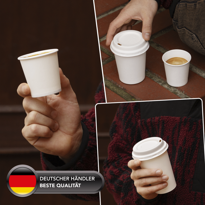 Gobelet en carton bio, 100 ml, certifié FSC®, compostable à domicile, marron, Ø 6,3 x 6,2 cm