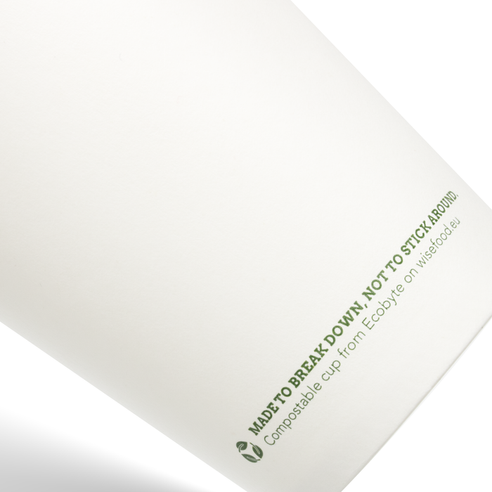 Bio-Pappbecher, 100 ml, kompostierbar, FSC®-zertifiziert, einwandig, weiß