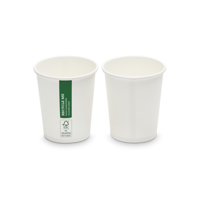 Gobelet en carton bio, 200 ml, certifié FSC®, compostable à domicile, marron, Ø 8 x 9,2 cm