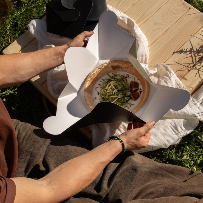 Nachhaltige Take-Away Bowl, aus Palmblatt, LEEF, 900 ml, 25 x 22 x 6,5 cm