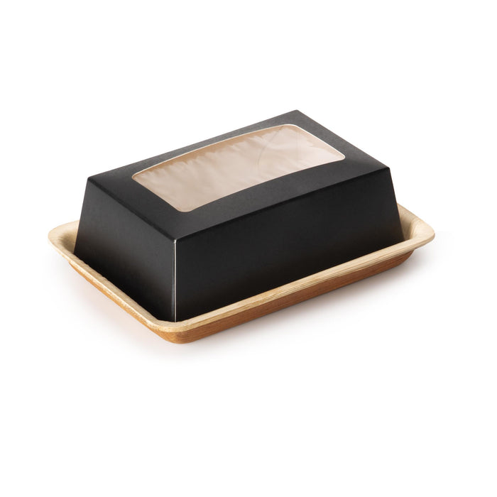 Bio Sushi Take-Away Box, aus Palmblatt mit Sichtfenster, LEEF, 17 × 12 × 5  cm