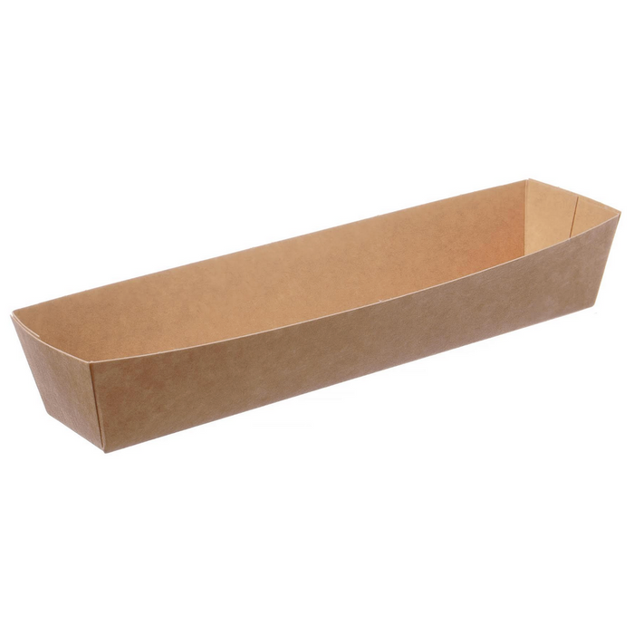 Snackschale A16N ungeteilt braun 18,5x3,5x3,5cm Bagasse