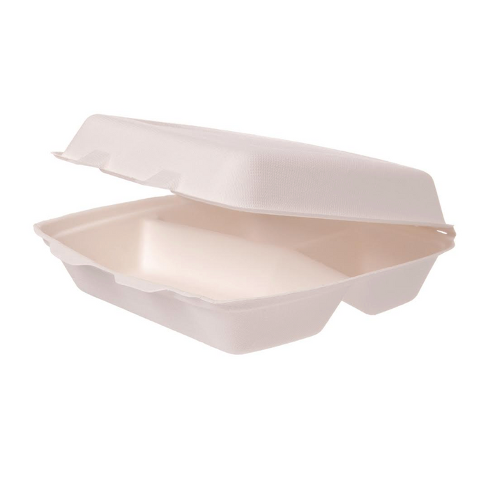 Menübox IP4/3  Eckig 3 geteilt 24,4x20,8x7cm Bagasse