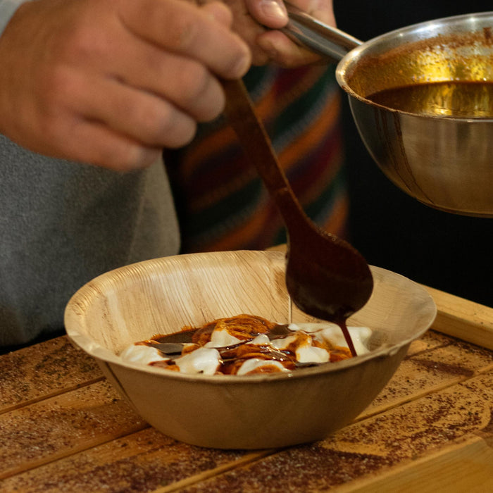 Palmblatt-Schale, 900ml, rund, LEEF, Ø 21 x 6,5 cm