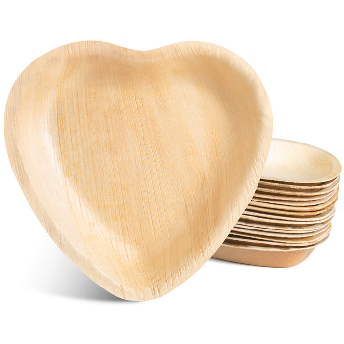 Palmblatt Schale herzförmig 15 x 16,5 cm