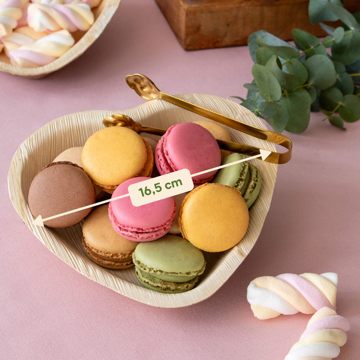 Palmblatt Schale herzförmig 15 x 16,5 cm