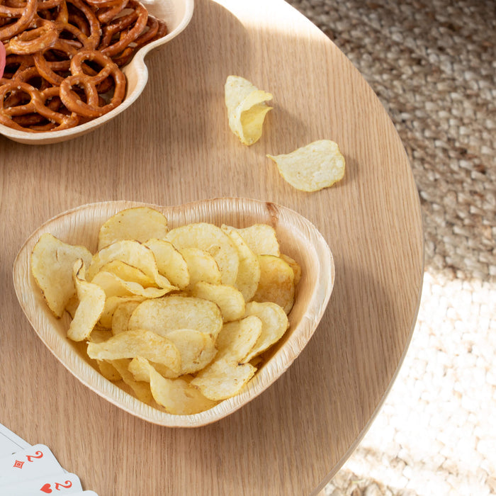 Palmblatt Schale herzförmig 15 x 16,5 cm