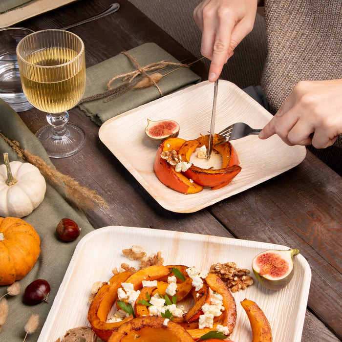 Palmblatt-Teller, quadratisch, 25 x 25 cm