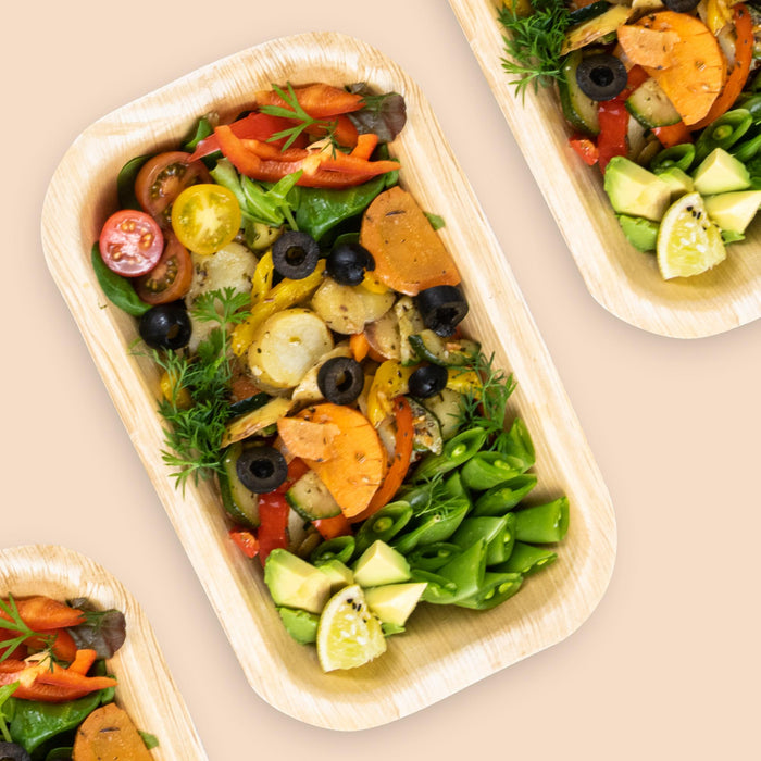 Palmblatt-Schale, 600 ml, rechteckig, 24 x 15 x 4 cm