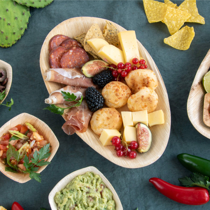 Palmblatt-Schale, 400 ml, eierförmig, 27 x 17 x 2,5 cm