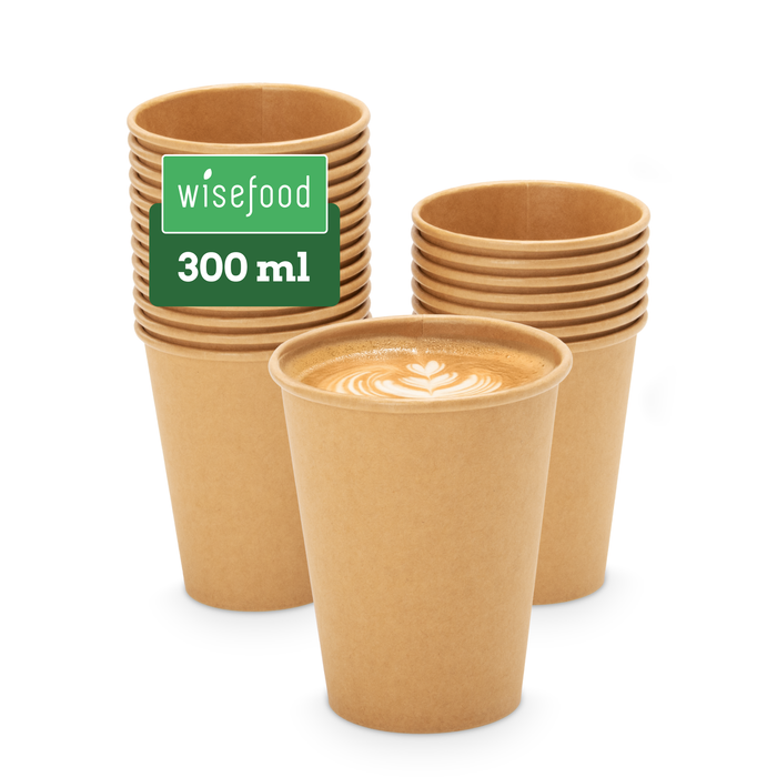 Bio-Pappbecher, 300 ml, FSC®-zertifiziert, heim-kompostierbar, braun, Ø 9 x 11 cm 