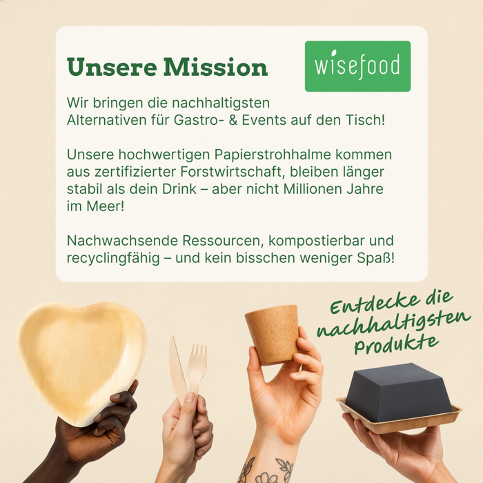 Papier-Strohhalme, schwarz, Ø 0,8 x 24,5 cm