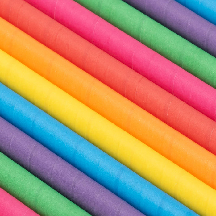 Papier-Strohhalme für Bubble Tea, bunt, schräg, Ø 1,2 x 24,5 cm