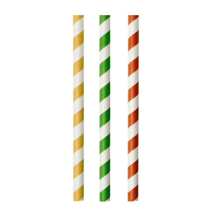 Papier-Strohhalm für Milchshakes, bunt, gestreift, Ø 1,2 x 24,5 cm