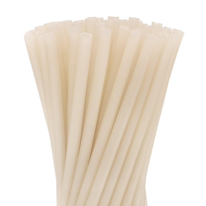Essbare Reisstrohhalme, weiß, Ø 8 mm x 25 cm