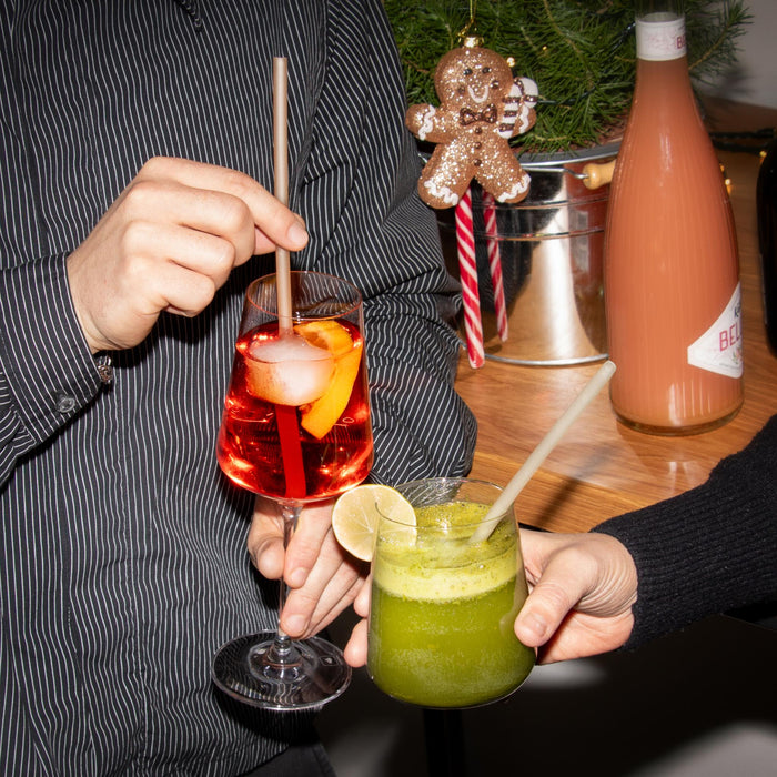 Essbare Reisstrohhalme, weiß, Ø 8 mm x 25 cm