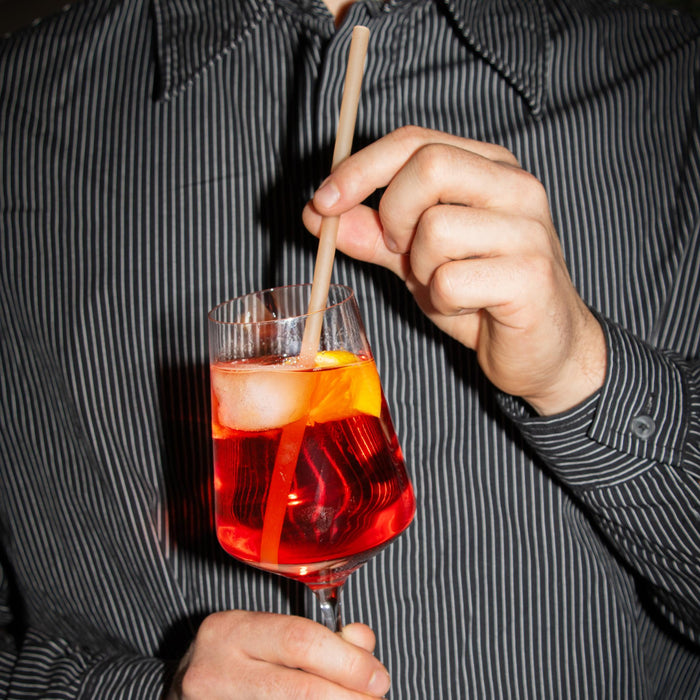 Essbare Reisstrohhalme, braun, Ø 6 mm x 22,5 cm