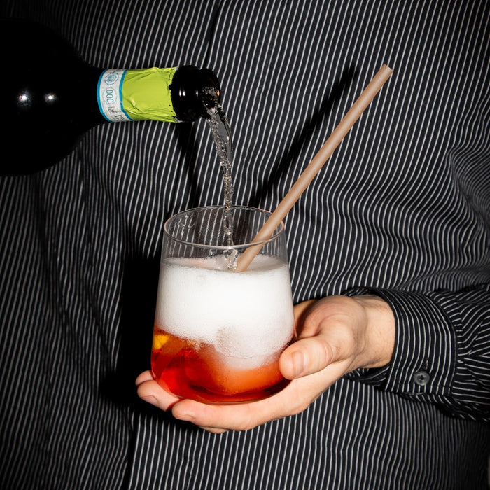 Essbare Reisstrohhalme, braun, Ø 8 mm x 25 cm