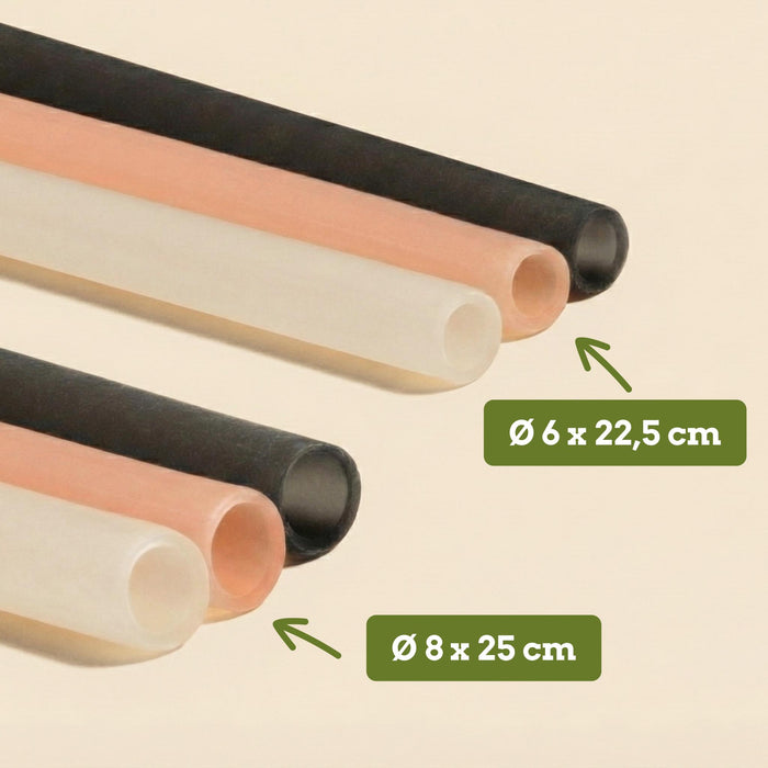 Essbare Reisstrohhalme, braun, Ø 8 mm x 25 cm