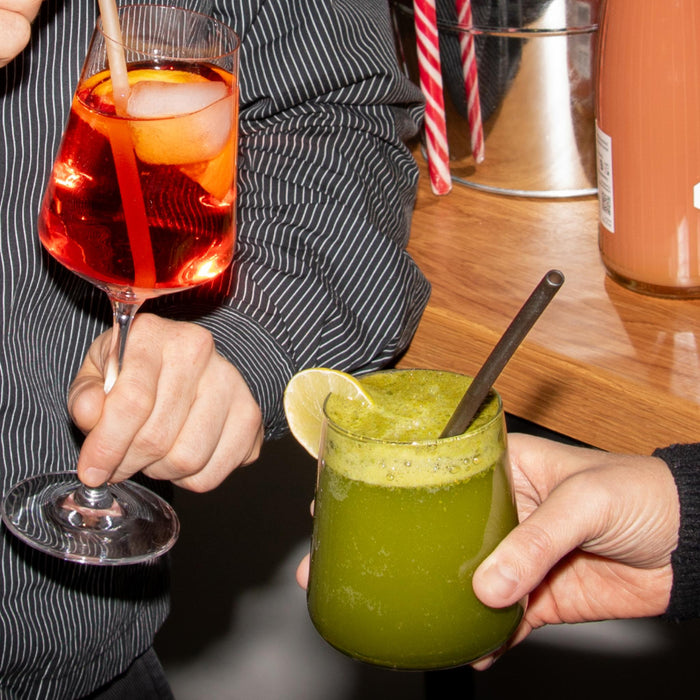 Essbare Reisstrohhalme, schwarz, Ø 8 mm x 25 cm