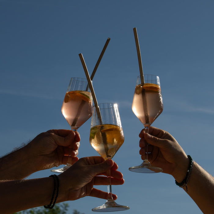 Essbare Reisstrohhalme, schwarz, Ø 8 mm x 25 cm