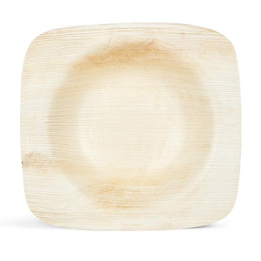 Einweg-Schale für Pasta aus Palmblatt, 750 ml, rechteckig, 26,5 x 25 x 5 cm, beige
