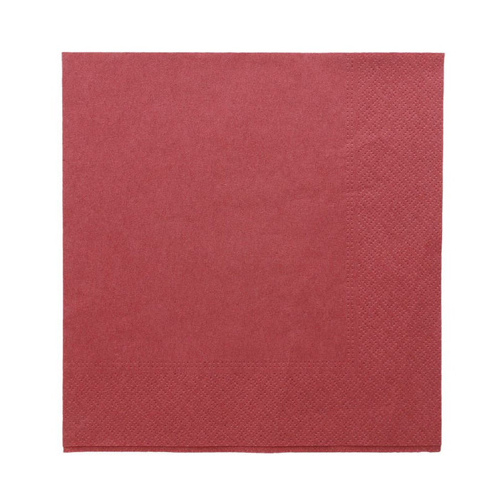 Papier Servietten - quadratisch bordeaux 39 cm 2 lagig 1/4-Falz