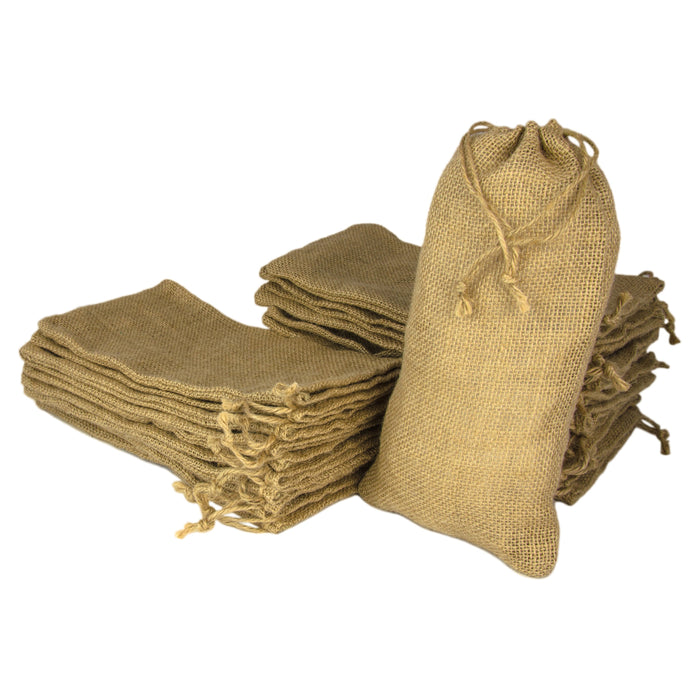 Jutesäckchen - natur 11x18cm Jutesack (Kunstfaser) - 24er Set Jute Sack