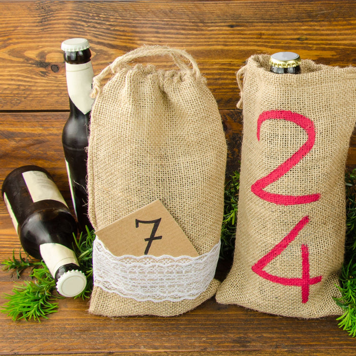 Jutesäckchen - natur 9x15cm Jutesack (Kunstfaser) - 24er Set Jute Sack