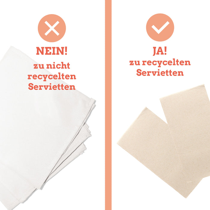Papier Servietten - rechteckig braun 20x10cm 2-lagig 1/8 Faltung - 50 Stück