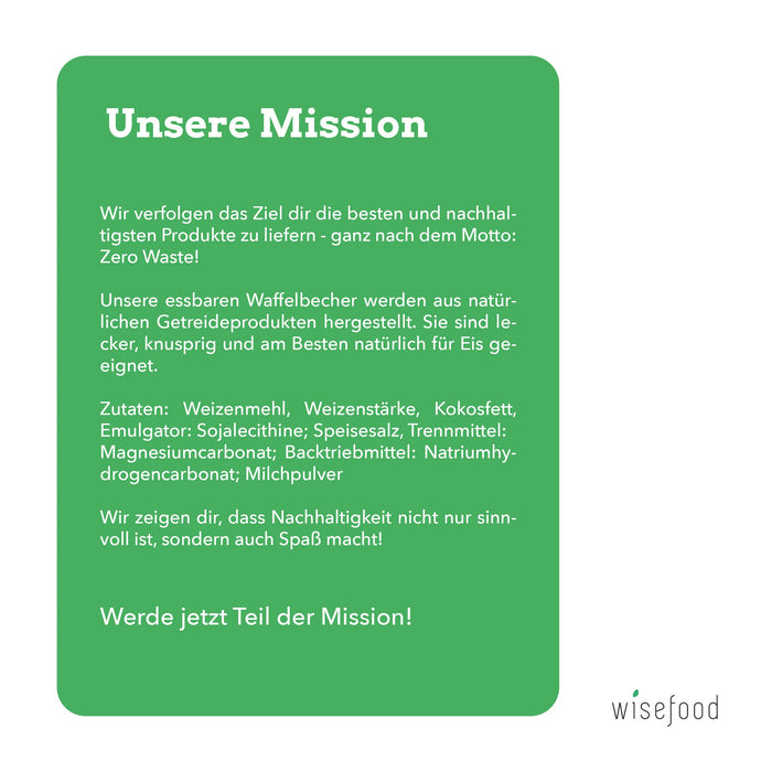 Waffel Portionsbecher 30mm Ø 45mm - 500 Waffeln