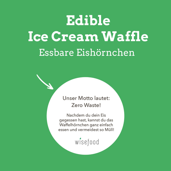 Süße Tüte ohne Rand 130mm Ø 50mm BIO - 8 Waffeln