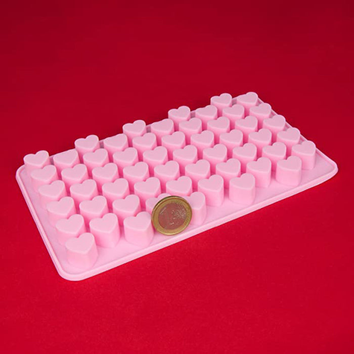 Silikonform Herzen - pink 18x10,5x1cm