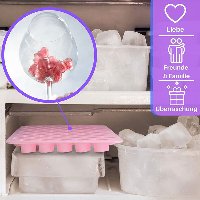 Silikonform Herzen - pink 18x10,5x1cm