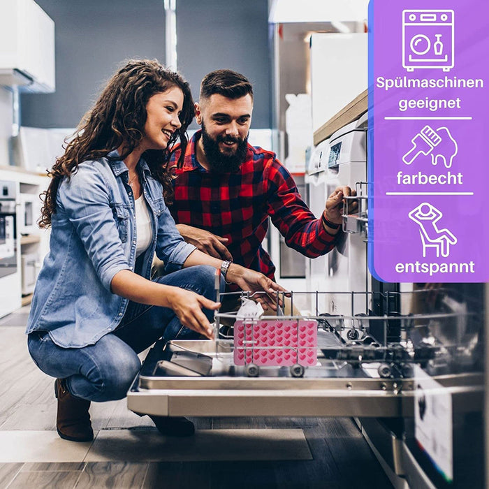 Silikonform Herzen - pink 18x10,5x1cm