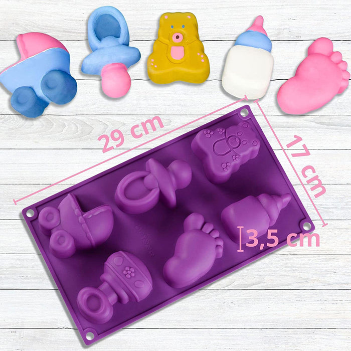 Silikonform Baby - lila 29x17x3cm