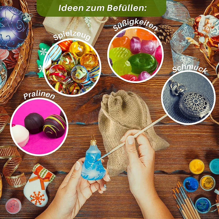 Jutesäckchen - natur 9x15cm Jutesack (Kunstfaser) - 24er Set Jute Sack