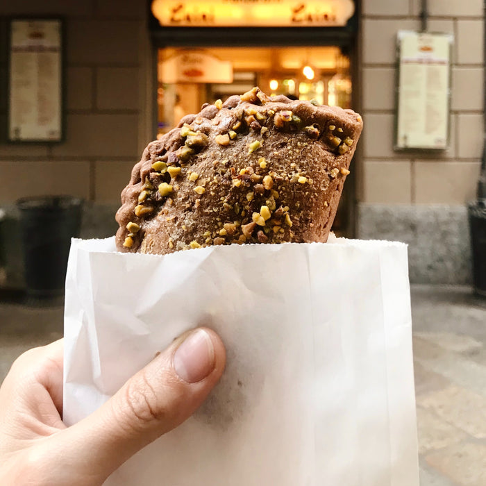 Papier Bäckertüte - weiß mit Print "All Natural" 12x5x25cm - 1000 Stück