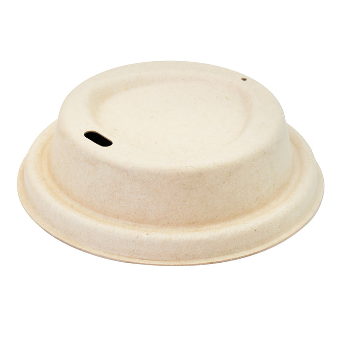 Bagasse Deckel Kaffeebecher - 90mm -  (300ml , braun)