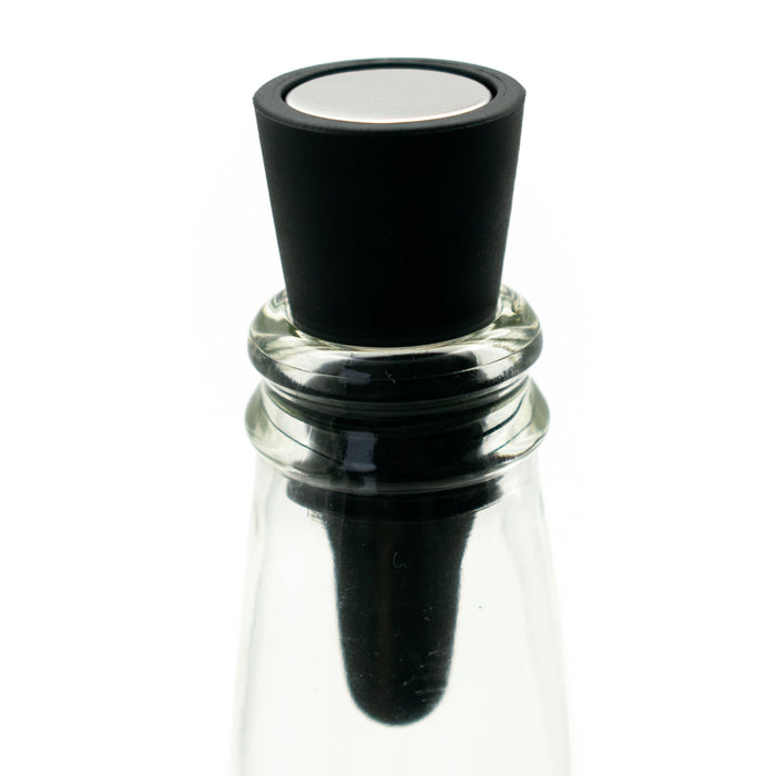 Flaschenverschluss Weinverschluss aus Silikon schwarz