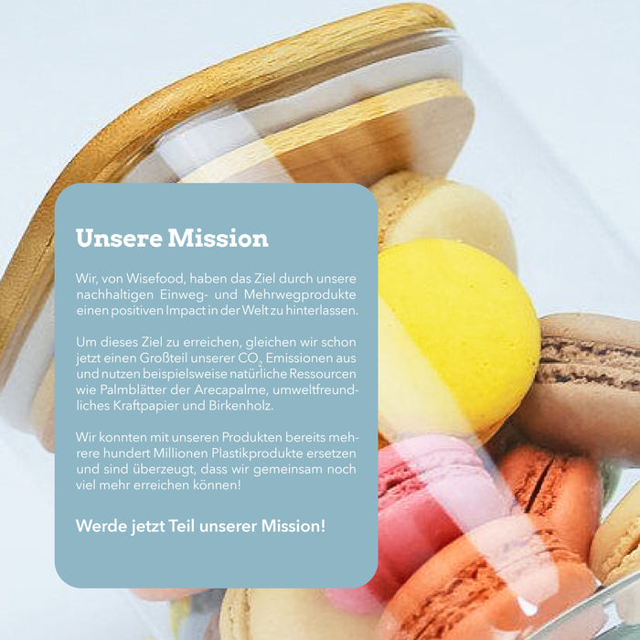 Aufbewahrungsgläser mit Bambusdeckel Set 3 Gläser inklusive Schaufel