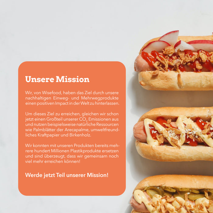 Papier Hot-Dog-Beutel - weiß 9x21cm - 2000 Stück