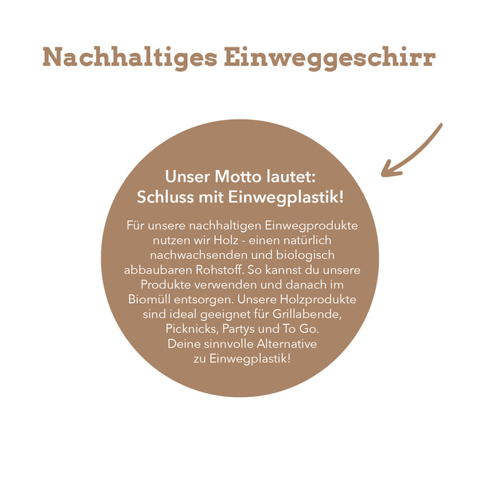 Holz Rühstäbchen mit rundem Griff - 18cm - 100 Stäbchen