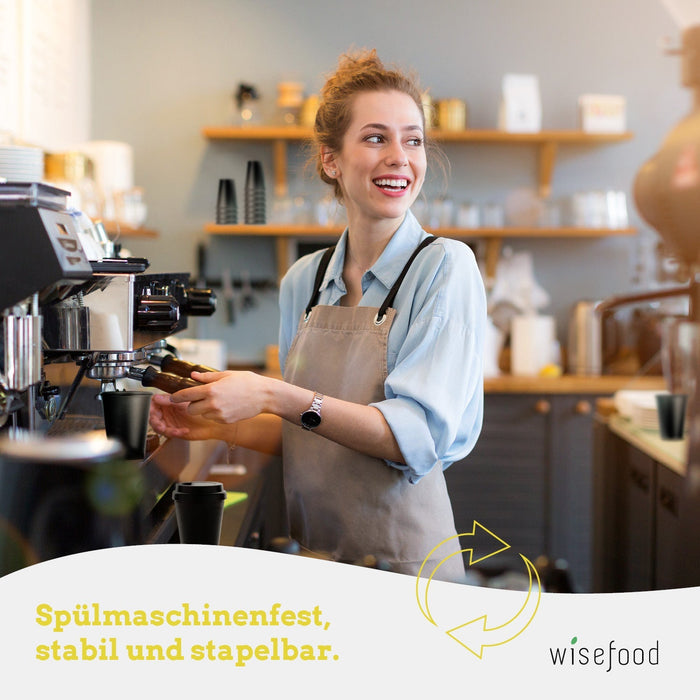 Mehrwegbecher ohne Deckel 400ml (schwarz)