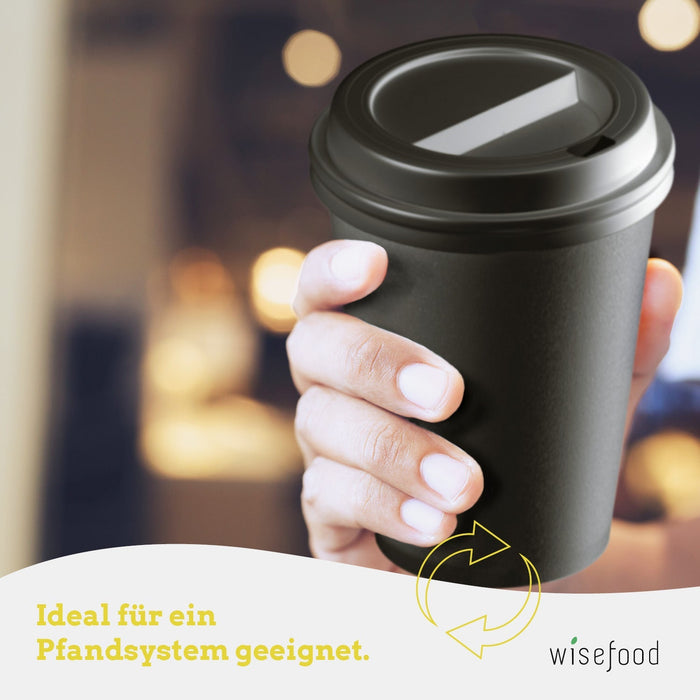 Mehrwegbecher ohne Deckel 400ml (schwarz)