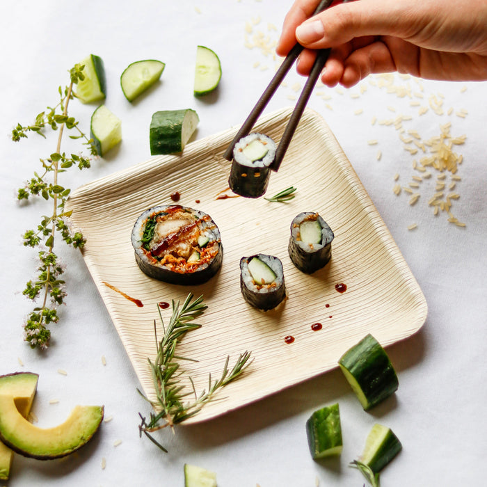 Palmblatt-Teller, quadratisch, LEEF, 25 x 25 cm